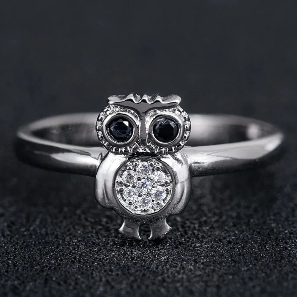 925 Silver Plated 3A CZ Cute Ring for Men Women, FB16FA1042